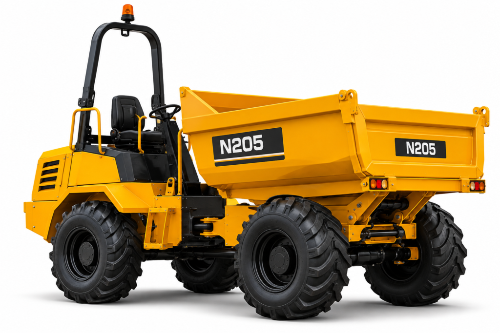 N205 rear tipping dumper on a white background